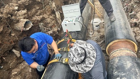 這就是華仕達——電熱熔焊機服務(wù)到工地